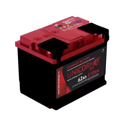 Unicorn Red 62 A/h 610 A R+ 242x175x190 мм