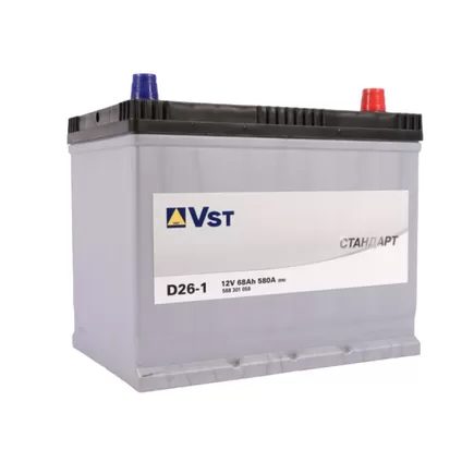 VST Стандарт D26-1 68 A/h 580 A JR+ 260x175x220 мм