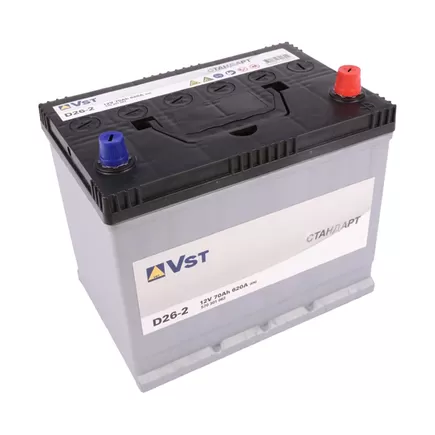 VST Стандарт D26-2 70 A/h 620 A JR+ 260x175x220 мм