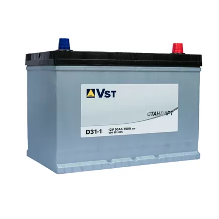 VST Стандарт D31-1 90 A/h 750 A JR+ 310x175x220 мм