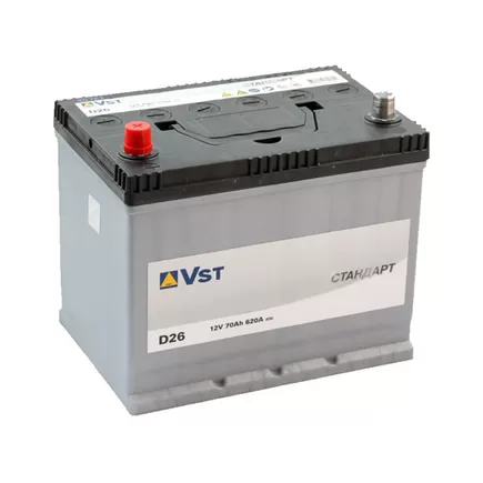 VST Стандарт D26R-2 70 A/h 620 A JL+ 260x175x220 мм