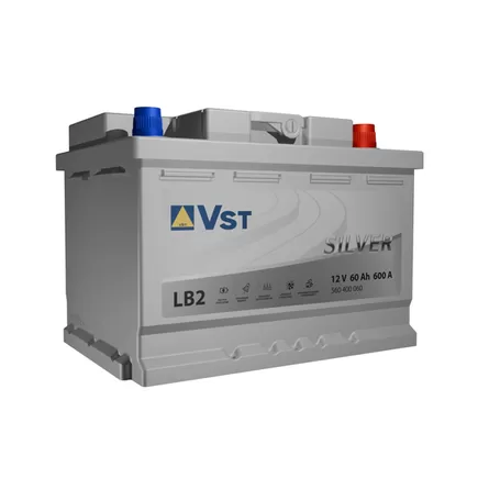 VST Silver 6СТ-60 LB2 60 A/h 600 A R+ 242x175x175 мм