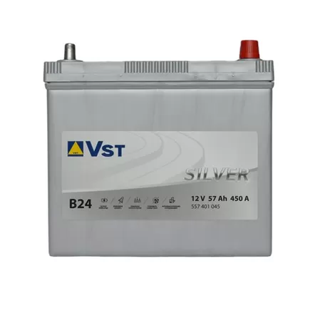 VST Silver 6СТ-57 B24 57 A/h 450 A R+ 237x127x200 мм