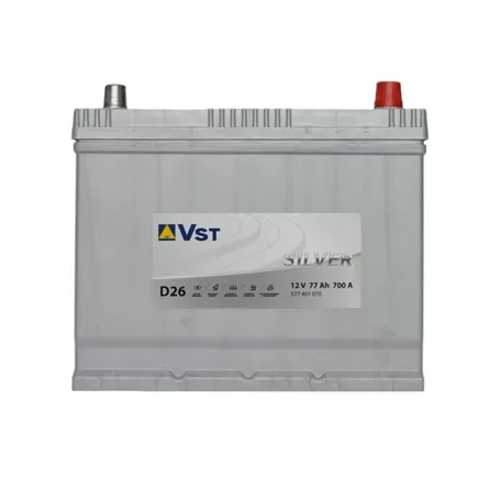 VST Silver 6СТ-77 D26 77 A/h 700 A R+ 260x175x200 мм