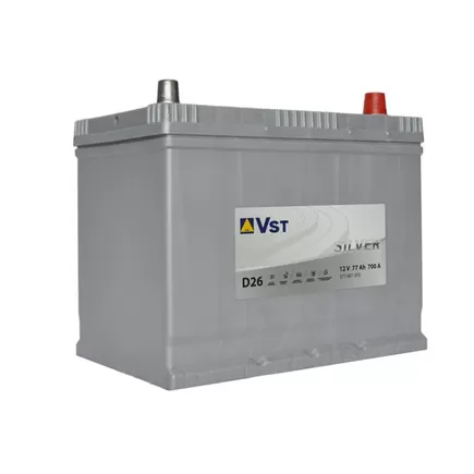 VST Silver 6СТ-77 D26 77 A/h 700 A R+ 260x175x200 мм
