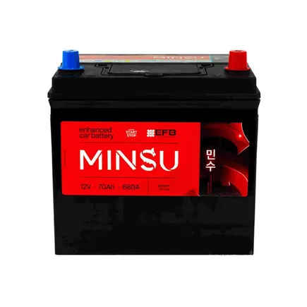 Minsu Q85L EFB 70 A/h 680 A R+ 230x175x220 mm
