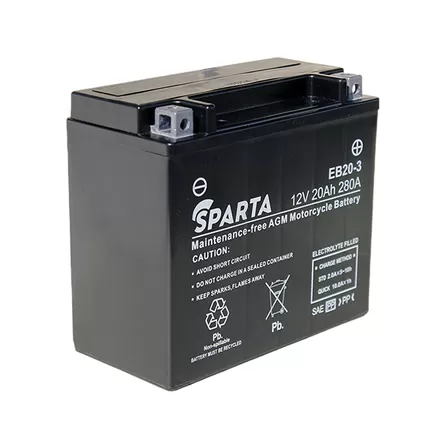 Sparta AGM EB20H-3 20 A/h 280 A R+ YTX20HL-BS, YTX20L-BS, YB16L-B, YB18L-A 177x88x156 мм