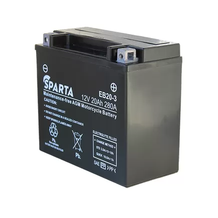 Sparta AGM EB20H-3 20 A/h 280 A R+ YTX20HL-BS, YTX20L-BS, YB16L-B, YB18L-A 177x88x156 мм