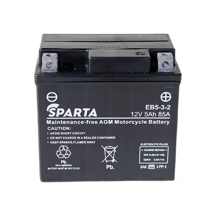 Sparta AGM EB5-3-2 5 A/h 85 A R+ YTX5L-BS, YT5L-BS, YTZ7S 114x70x106 мм