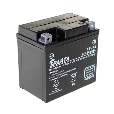 Sparta AGM EB5-3-2 5 A/h 85 A R+ YTX5L-BS, YT5L-BS, YTZ7S 114x70x106 мм
