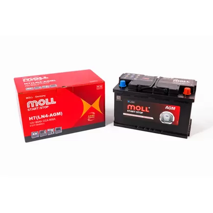 MOLL AGM 6-QTF-80 80 A/h 800 A R+ 315x175x190 мм