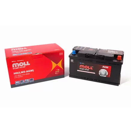 MOLL AGM 6-QTF-92 92 A/h 850 A R+ 353x175x190 мм