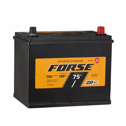 Forse Asia 95D26L 75 A/h 750 A R+ 260x173x204 мм