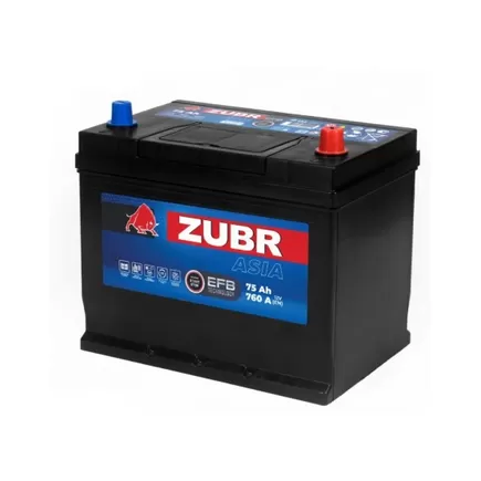 Zubr EFB Asia 75 A/h 760 A R+ 260x175x220 мм