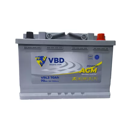 VBD AGM 70 A/h 720 А R+ 278x175x190 мм