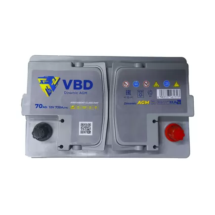 VBD AGM 70 A/h 720 А R+ 278x175x190 мм