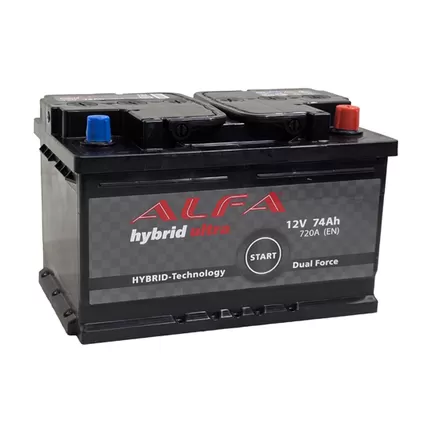 ALFA Hybrid 74 A/h 720 A R+ 278x175x175 мм