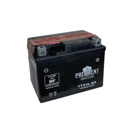 President YTX4L-BS MF 4 A/h 60 A R+ YTX4L 114x70x86 мм