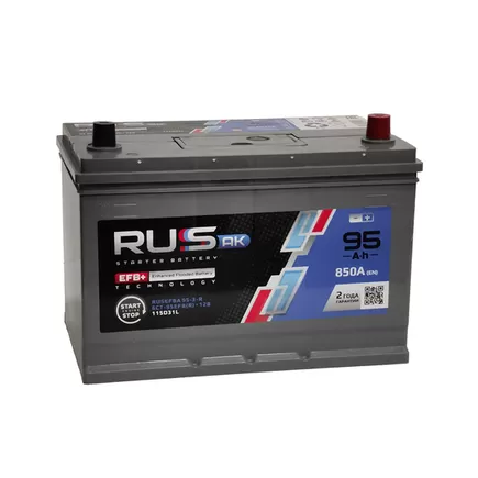 Rusak EFB Asia 115D31L 95 A/h 850 A R+ 310x175x220 мм