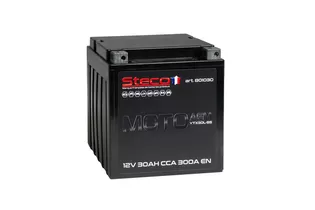 Steco Moto AGM YTX30L-BS 30 A/h 300 A R+ 166x126x175 мм