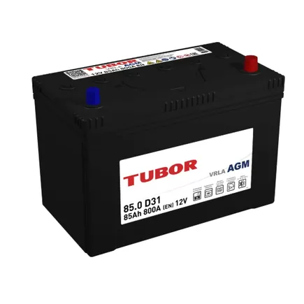 Tubor AGM Asia 85 A/h 800 A R+ 310x175x220 мм