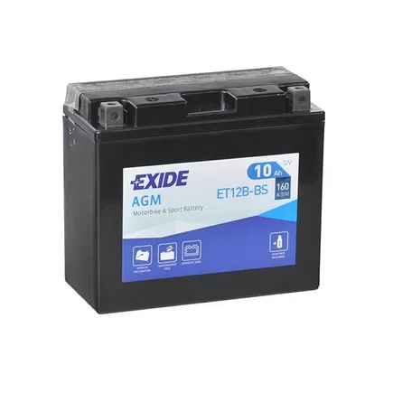 Exide ET12B-BS 10 A/h 160 A L+ 150x70x130 мм