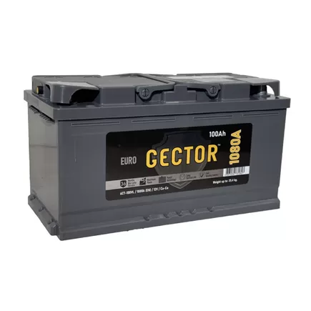 Gector 100 R 100 A/h 1080 A R+ 353x175x190 мм