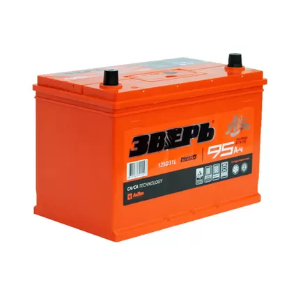 Зверь 125D31L 95 A/h 930 A R+ 310x175x225 мм