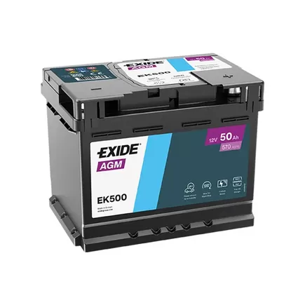 Exide Start-Stop AGM EK500 50 A/h 570 А R+ 207x175x190 мм