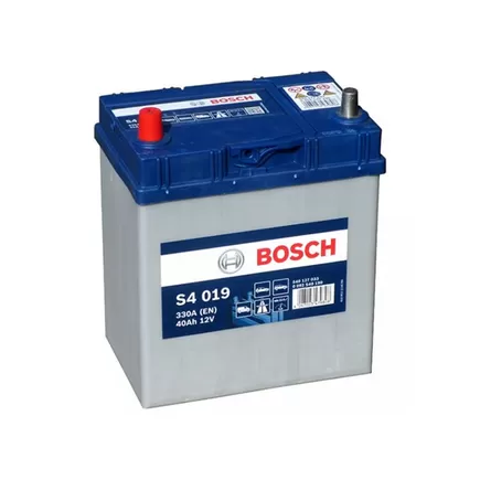 Bosch S4 019 Asia 40 А/h 330 A L+ (540 127 033) 186x126x225 мм