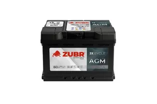 Zubr AGM 60 A/h 650 A R+ 242x175x190 мм