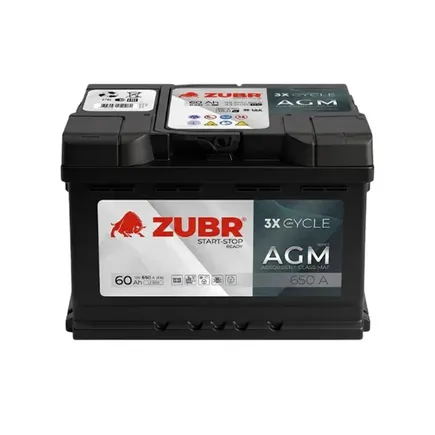 Zubr AGM 60 A/h 650 A R+ 242x175x190 мм