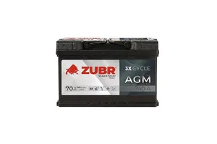Zubr AGM 70 A/h 740 A R+ 278x175x190 мм