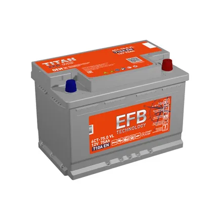Titan EFB L3 75 A/h 710 A R+ 278x175x190 мм